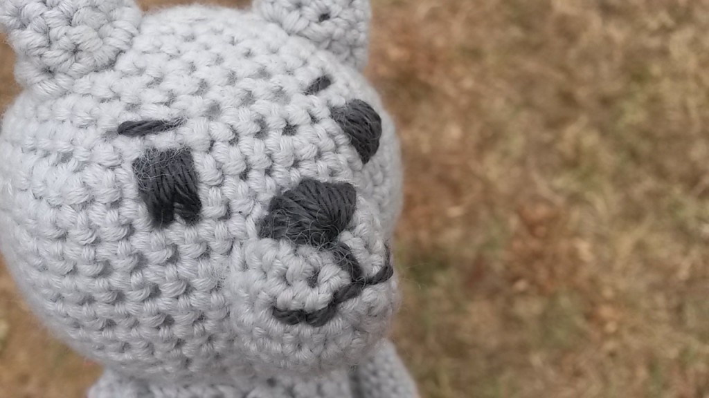 nounours au crochet - visage