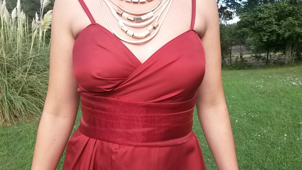 robe de soirée mariage décolleté ceinture